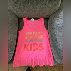 PORT & COMPANY Pink Graphic Tank Top S